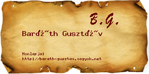 Baráth Gusztáv névjegykártya