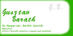 gusztav barath business card