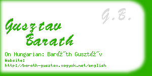 gusztav barath business card